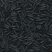 Miyuki Bugle Beads Stäbchen gedreht 6mm 0401F matt Black ca10gr